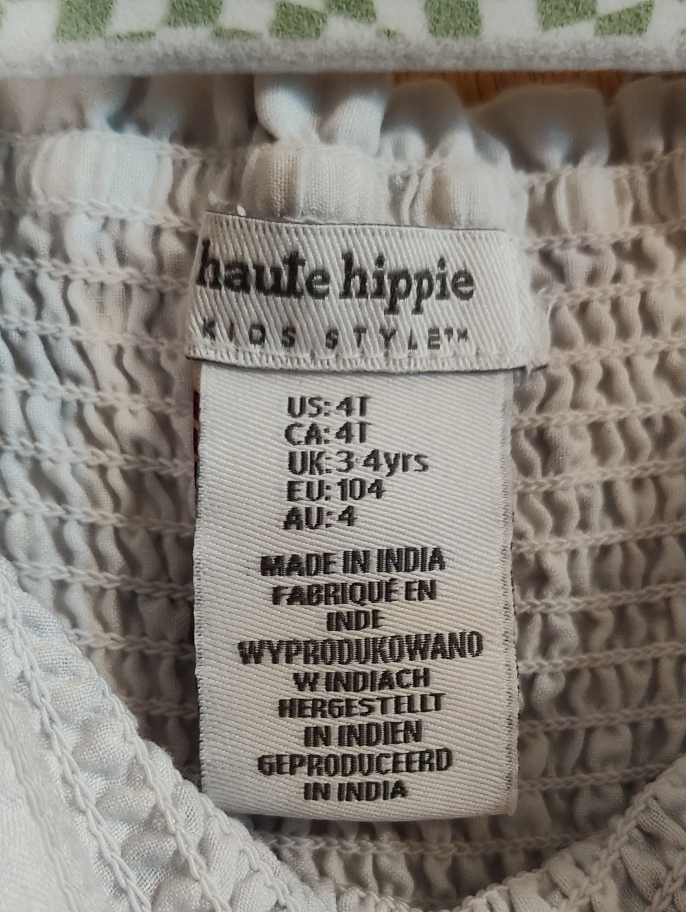 Haute Hippie Kids Style Girls Tiered Dress Mixed Floral Blue Pink Swiss Dot 4T - Picture 11 of 12